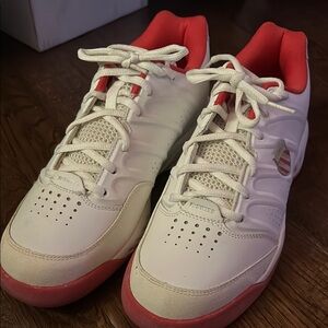 K-Swiss White and Pink Sneakers NWOT